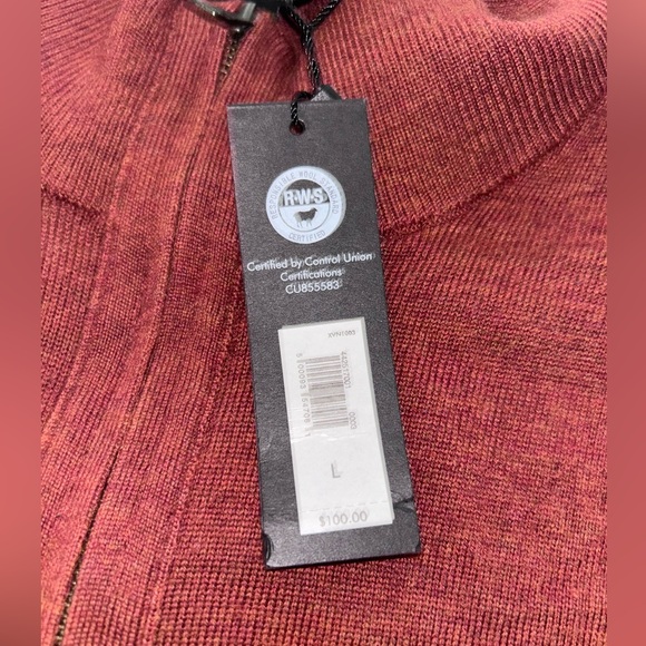 Banana Republic Italian Merino Wool Sweater Half-Zip Zegna Baruffa Large NEW NWT - Picture 6 of 7